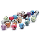 100 Piece 6mm Mixed Wash Painting Resin Loose Beads for Jewelry Making Beading