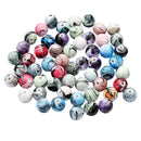 100 Piece 6mm Mixed Wash Painting Resin Loose Beads for Jewelry Making Beading