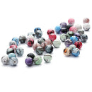 100 Piece 6mm Mixed Wash Painting Resin Loose Beads for Jewelry Making Beading