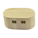 Unfinished Oval Shape Wooden Box Gift Jewelry Box DIY Base for Kids Crafts