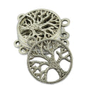 100 Pieces Tree of Life Shape Pendants Charms DIY for Necklace Jewelry Making and Crafts