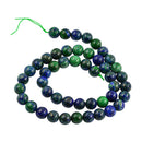 Wholesale 15.5" Strand Malachite Peacock Natural Chrysocolla Stone Round Loose Beads 8mm Jewelry Bracelet Necklace Making DIY Accessories