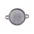 50 Piece Tibetan Silver Round Cabochon Settings Pendant Blanks Tray Base 12mm