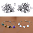 50 Piece Tibetan Silver Round Cabochon Settings Pendant Blanks Tray Base 12mm