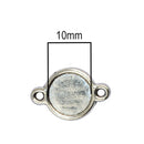 50 Piece Double Sided Round Cabochon Settings Pendant Blanks Tray Base Tibetan Silver 10mm