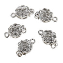 5 Piece Bracelet Necklace Flower Clasp Hook Connector for DIY Fashion Jewelry