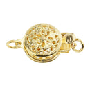 5 Pieces Double-Sided Hollow Flower Pendants Clasps Jewelry Making Connector Bracelet Connecting Accessories 1.4 CM
