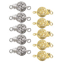 5 Pieces Double-Sided Hollow Flower Pendants Clasps Jewelry Making Connector Bracelet Connecting Accessories 1.4 CM