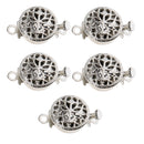 5 Pieces White K Plated Box Clasps Filigree Charms Switch Beads Beads 1.5 x 1 x 0.3 cm Jewelry Connectors for Valentine Craft Bracelet Findings Jewelry Craft Making