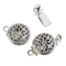 5 Pieces White K Plated Box Clasps Filigree Charms Switch Beads Beads 1.5 x 1 x 0.3 cm Jewelry Connectors for Valentine Craft Bracelet Findings Jewelry Craft Making