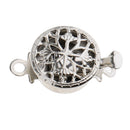 5 Pieces White K Plated Box Clasps Filigree Charms Switch Beads Beads 1.5 x 1 x 0.3 cm Jewelry Connectors for Valentine Craft Bracelet Findings Jewelry Craft Making