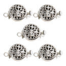 5 Pieces White K Plated Box Clasps Filigree Charms Switch Beads Beads 1.5 x 1 x 0.3 cm Jewelry Connectors for Valentine Craft Bracelet Findings Jewelry Craft Making
