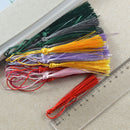 30 Pieces Multicolored Silky Handmade Soft Craft Mini Tassels With Loops ,Small Chinese Knot Tassels for diy Jewelry Making