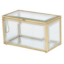 Rectangular Glass Metal Geometric Terrarium Plant Flower Pot Jewelry Boxes Home Art Table Vase