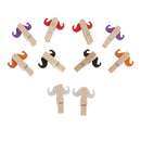 10 Pieces Mustache Wooden Craft Pegs Wedding Party Photo Paper Spring Clips 35mm