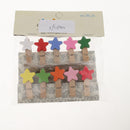 10 Piece Mini Colorful Star Wooden Pegs Craft Photo Hanging Spring Clips 35mm