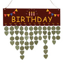 Creative Birthday Wooden Reminder Calendar Birch Ply Plaque Hanging Board