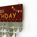 Creative Birthday Wooden Reminder Calendar Birch Ply Plaque Hanging Board