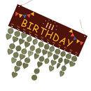 Creative Birthday Wooden Reminder Calendar Birch Ply Plaque Hanging Board