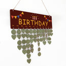 Creative Birthday Wooden Reminder Calendar Birch Ply Plaque Hanging Board