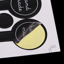 20 Sheets Sealing Sticker - Black Lollipop Sealing Sticker Â– Hand Made Sticker/Hand Made Adhesive Label for Hand Made Products