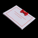 10 Piece Mini Birthday Card Wedding Invitation Thanks Greeting Card with Bowknot Random Color