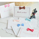10 Piece Mini Birthday Card Wedding Invitation Thanks Greeting Card with Bowknot Random Color
