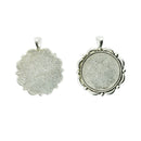 10 Pieces Blank Bezel Pendants Blanks Base Settings Tray for Jewelry Making 30mm