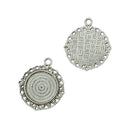 10 Piece Vintage Silver Round Cabochon Settings Pendant Blanks Tray Base 20mm