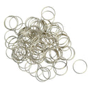 100 Pieces Steel Key Rings Chains 0.7x18mm Split Ring Hoop Pendant Chain Double Loop for Crystal Garland,Necklaces, Keys, Jewelry Making and Craft Findings