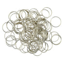 100 Pieces Steel Key Rings Chains 0.7x18mm Split Ring Hoop Pendant Chain Double Loop for Crystal Garland,Necklaces, Keys, Jewelry Making and Craft Findings