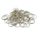 100 Pieces Steel Key Rings Chains 0.7x18mm Split Ring Hoop Pendant Chain Double Loop for Crystal Garland,Necklaces, Keys, Jewelry Making and Craft Findings