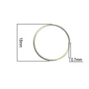 100 Pieces Steel Key Rings Chains 0.7x18mm Split Ring Hoop Pendant Chain Double Loop for Crystal Garland,Necklaces, Keys, Jewelry Making and Craft Findings