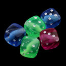 50 Pieces Mixed Transparent Acrylic Dice Spacer Beads 8x8mm for Jewelry Making & Kids DIY Beaded Craft Necklace Bracelet Handmade Accessories