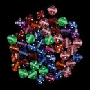 50 Pieces Mixed Transparent Acrylic Dice Spacer Beads 8x8mm for Jewelry Making & Kids DIY Beaded Craft Necklace Bracelet Handmade Accessories