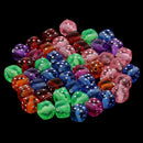 50 Pieces Mixed Transparent Acrylic Dice Spacer Beads 8x8mm for Jewelry Making & Kids DIY Beaded Craft Necklace Bracelet Handmade Accessories
