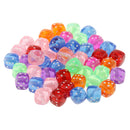 50 Pieces Mixed Transparent Acrylic Dice Spacer Beads 8x8mm for Jewelry Making & Kids DIY Beaded Craft Necklace Bracelet Handmade Accessories