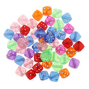 50 Pieces Mixed Transparent Acrylic Dice Spacer Beads 8x8mm for Jewelry Making & Kids DIY Beaded Craft Necklace Bracelet Handmade Accessories