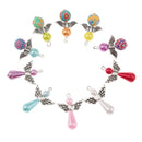 10 Piece Pearl Polymer Clay Angel Wings Charms Pendants for DIY Jewelry Key Ring Hanging Decoration
