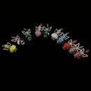 10 Pieces Mixed 21x30mm Angel Wing Charms Pendants Faceted Acrylic Heart Beads Clay Beads Alloy Butterfly Wings fit Necklace Earring Bracelet Crafts DIY Findings