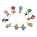 10 Pieces Mixed 21x30mm Angel Wing Charms Pendants Faceted Acrylic Heart Beads Clay Beads Alloy Butterfly Wings fit Necklace Earring Bracelet Crafts DIY Findings