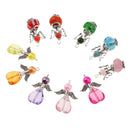 10 Pieces Mixed Silver Angel Butterfly Wings Charms Pendants Faceted Beads