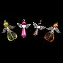 10 Pieces Mixed Silver Angel Wing Beads Charms Pendant DIY Jewelry Findings
