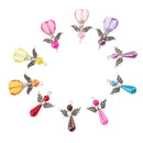 10 Pieces Mixed Silver Angel Wing Beads Charms Pendant DIY Jewelry Findings