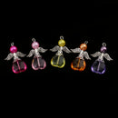 10 Pieces Mixed Angel Charms Pendants Faceted Acrylic Heart Beads Clay Beads Alloy Wings fit Necklace Earring Bracelet Crafts DIY Findings