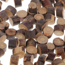 100 Pieces Natural Mini Wood Slices, Round Wood Slabs, 5mm / 0.20", Rustic Round Tree Bark Slice, Outdoor Country Barn Wedding Table Centerpiece, Home Ornaments, Dried flower Adornments