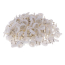 100 Pieces Heavy Duty Plastic Hard Wall Hooks Photo Picture Frame Hanging Hooks