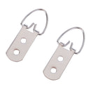 100 Pieces Sliver Large Ring Double Hole Picture Photo Frame Hanging Hangers 1.96 x 0.55