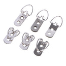 100 Pieces Sliver Large Ring Double Hole Picture Photo Frame Hanging Hangers 1.96 x 0.55