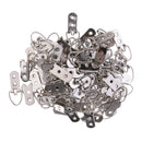 100 Pieces Sliver Large Ring Double Hole Picture Photo Frame Hanging Hangers 1.96 x 0.55